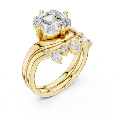 Emerald Lab Grown Diamond Solitaire Engagement Ring