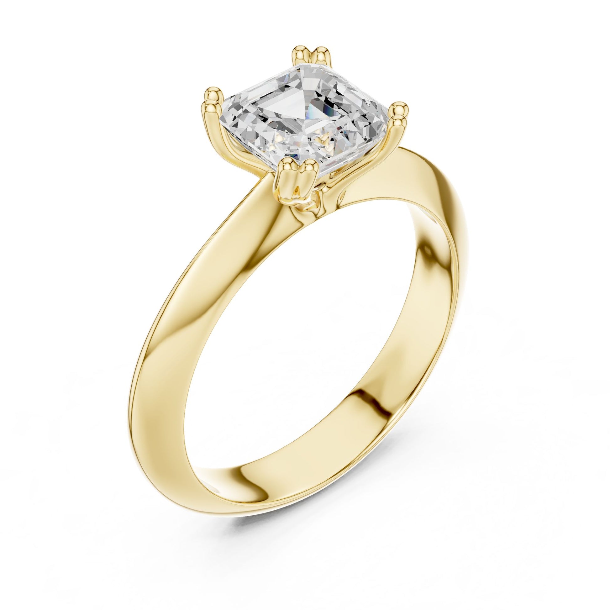 Emerald Lab Grown Diamond Solitaire Engagement Ring
