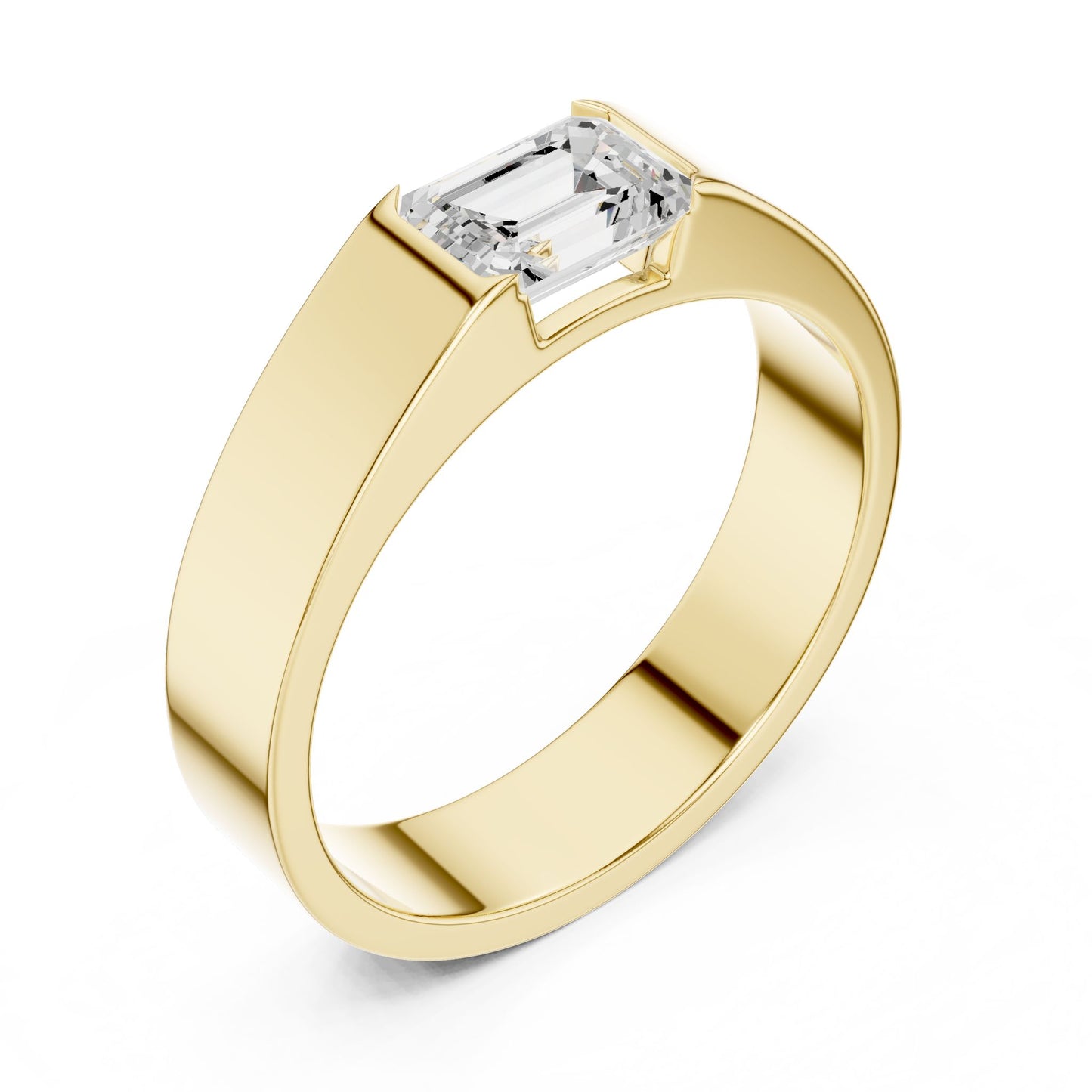 Men's Emerald Lab Grown Diamond Ring