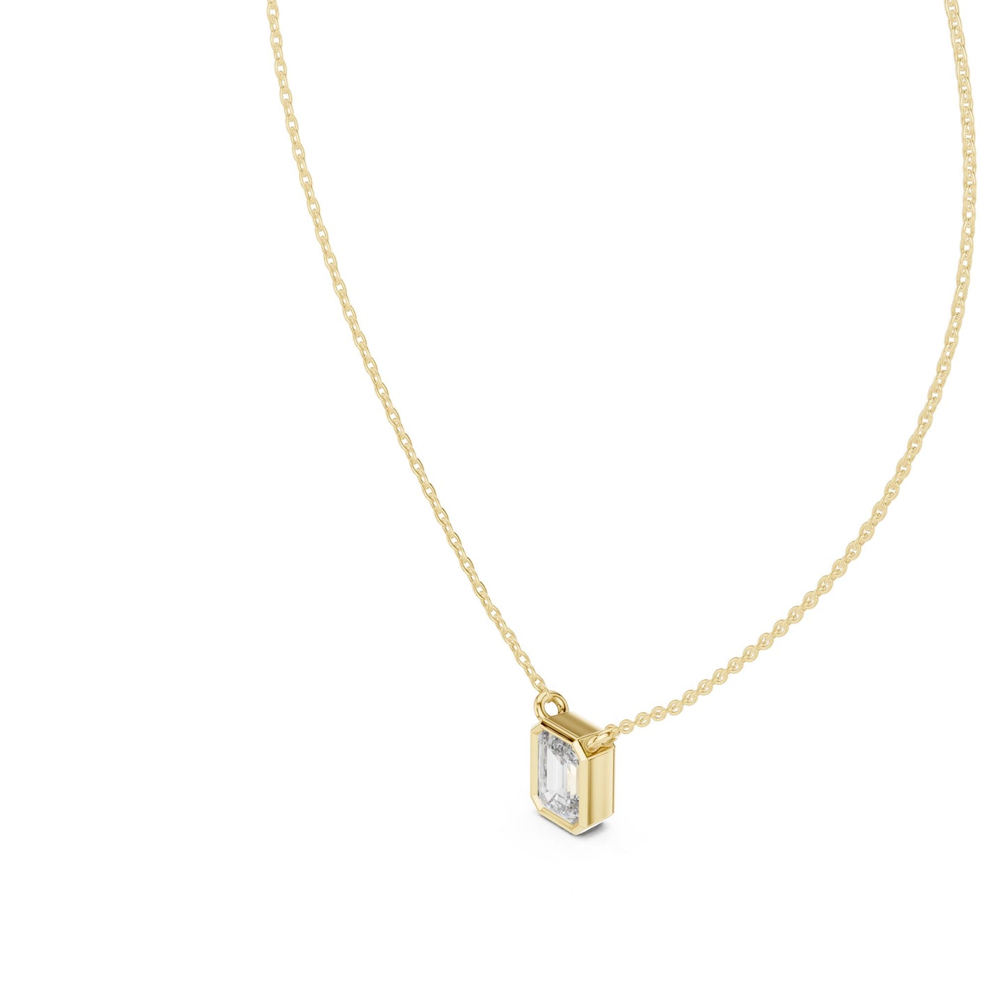 Emerald Lab Grown Diamond Pendant