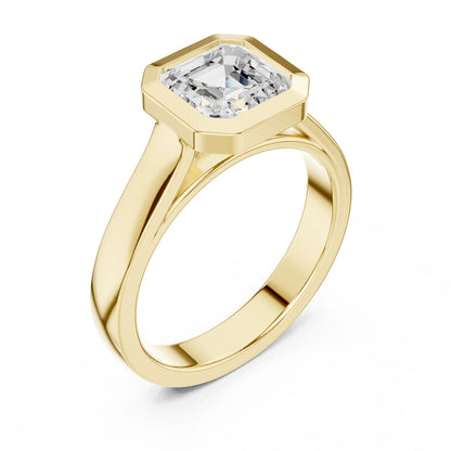 Emerald Lab Grown Diamond Solitaire Engagement Ring