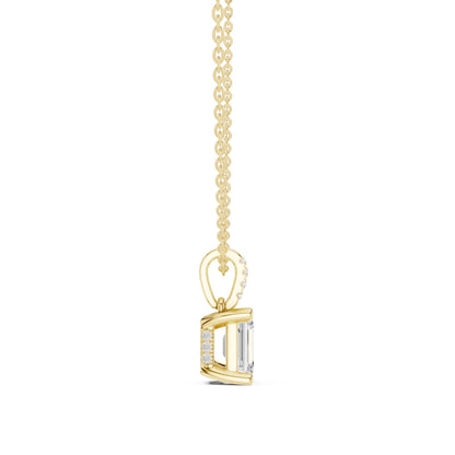 Emerald Lab Grown Diamond Pendant