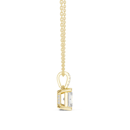 Emerald Lab Grown Diamond Pendant
