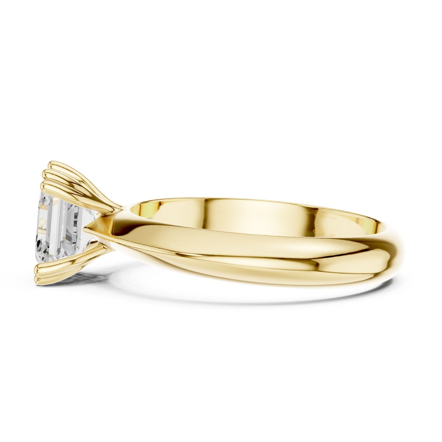 Emerald Lab Grown Diamond Solitaire Engagement Ring