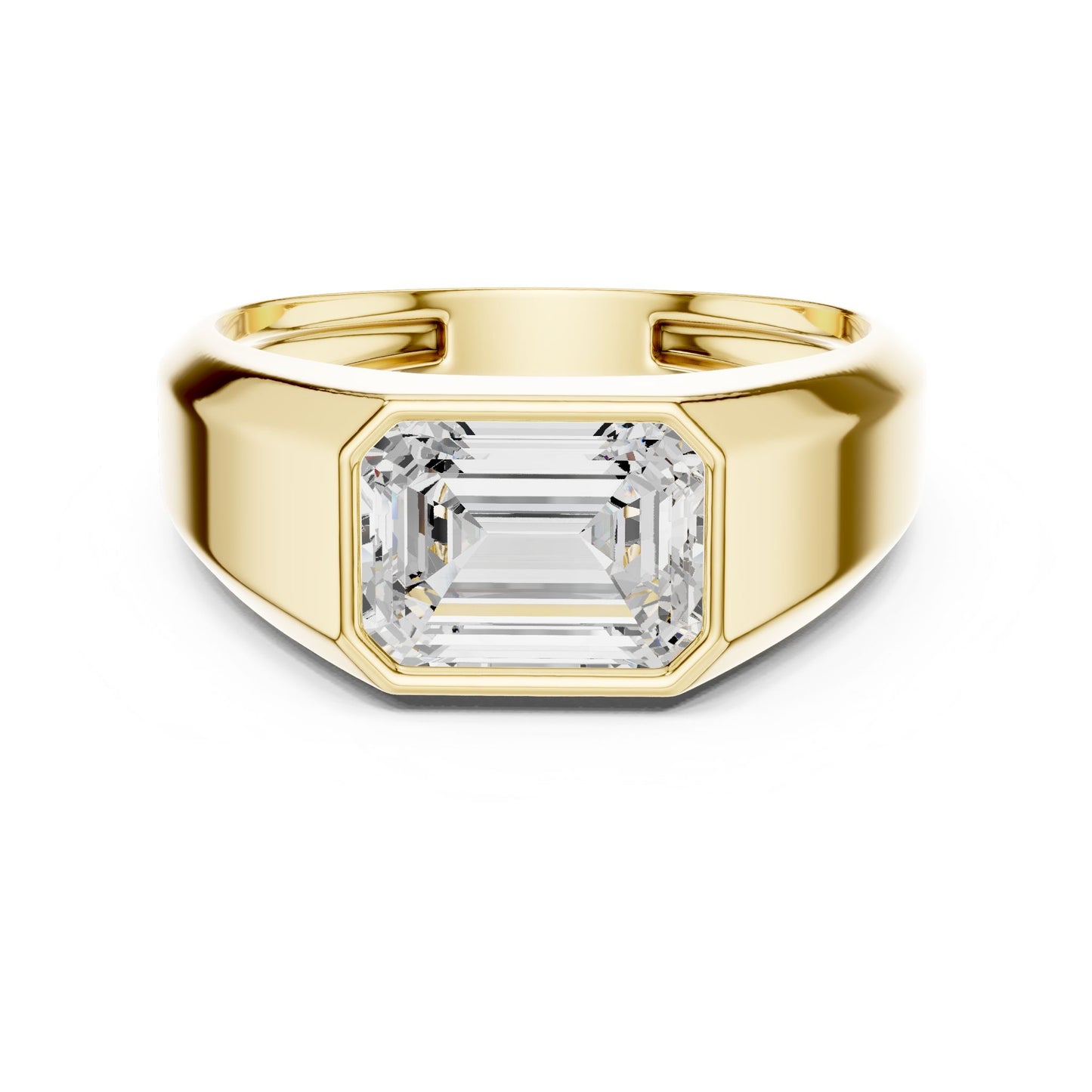 Men's Emerald Lab Grown Diamond Ring