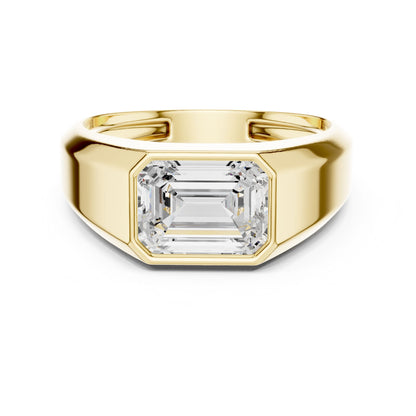 Men's Emerald Lab Grown Diamond Ring