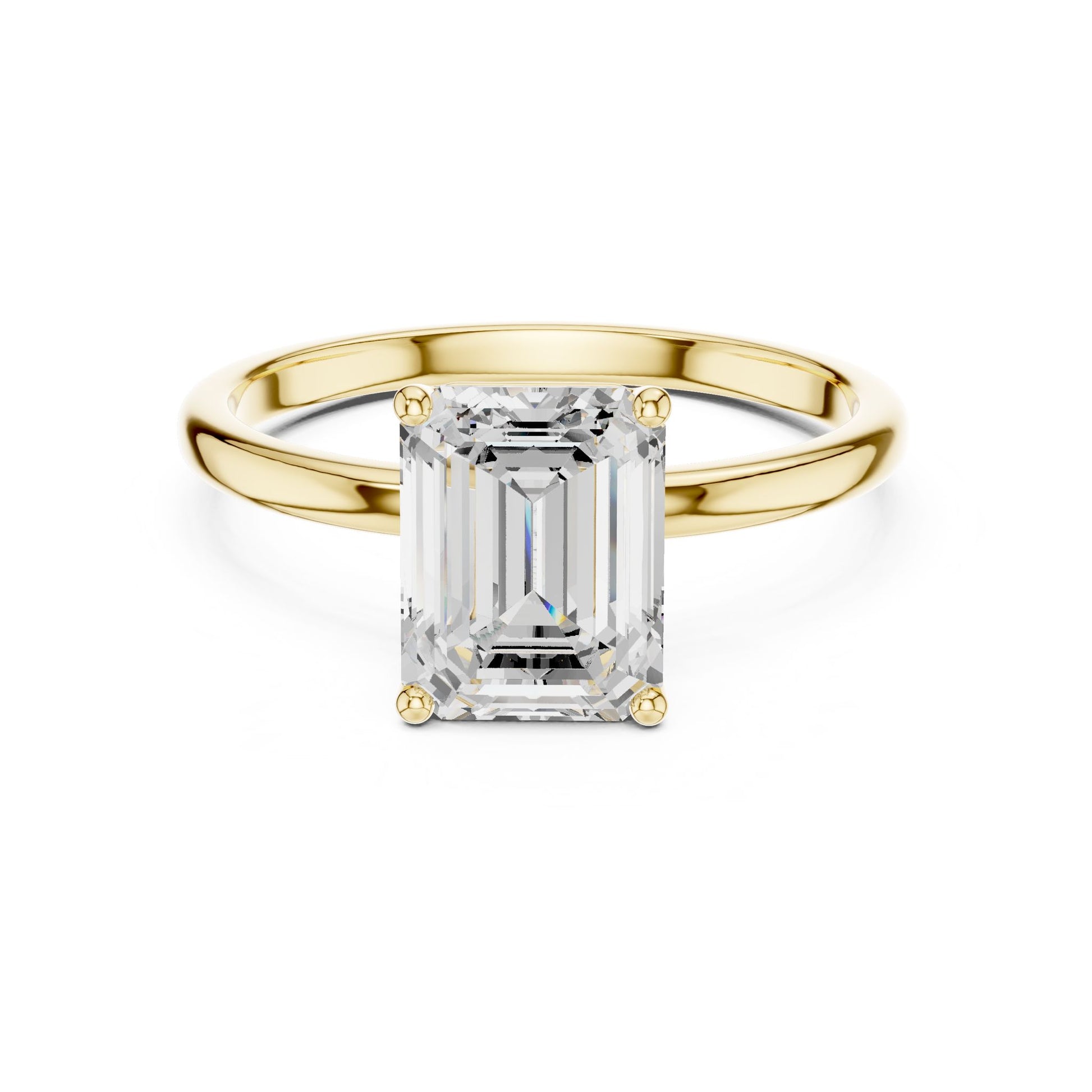 Women's Emerald Lab Grown Diamond Ring