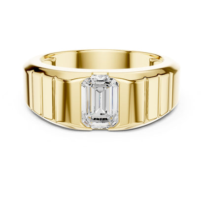 Men's Emerald Lab Grown Diamond Ring