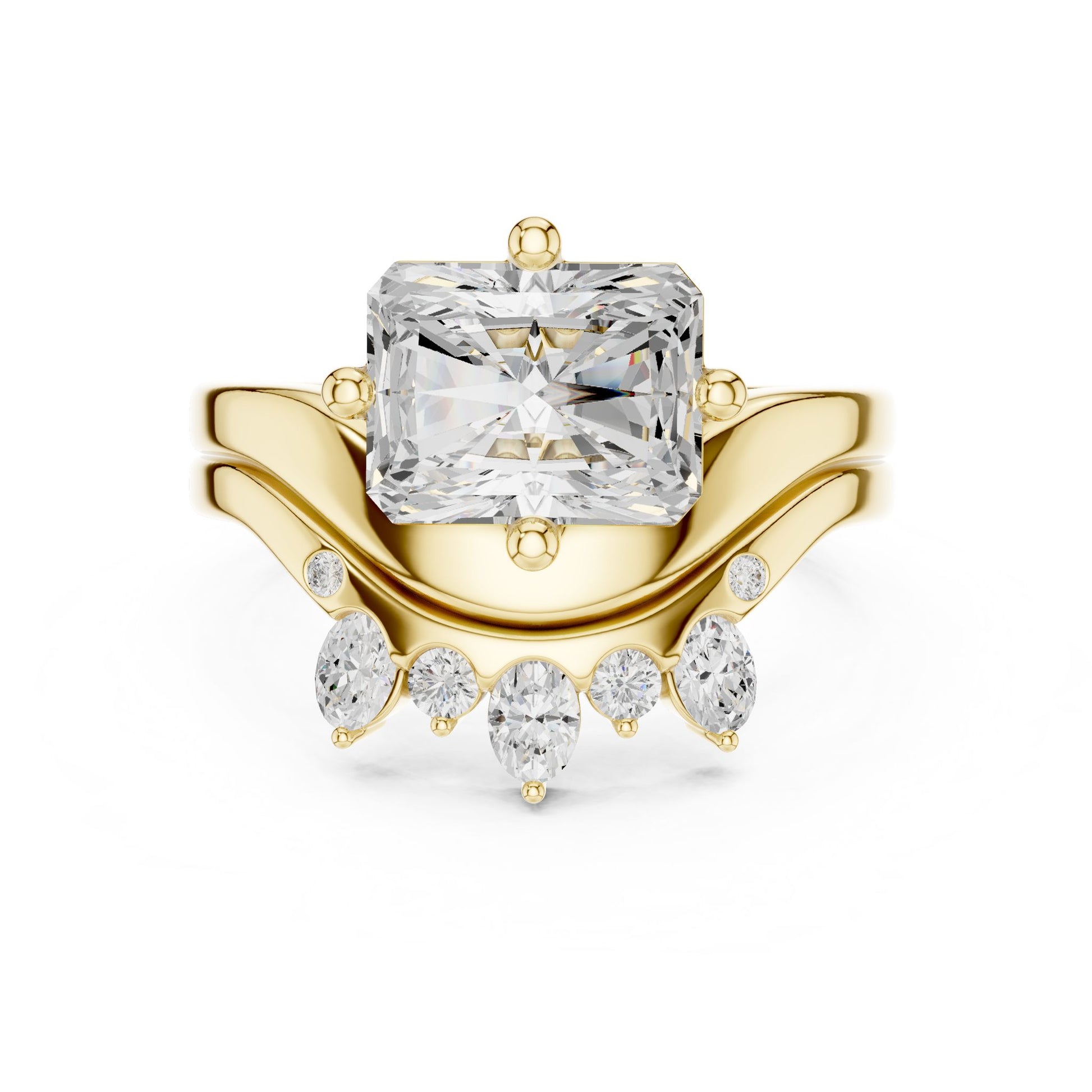 Emerald Lab Grown Diamond Solitaire Engagement Ring