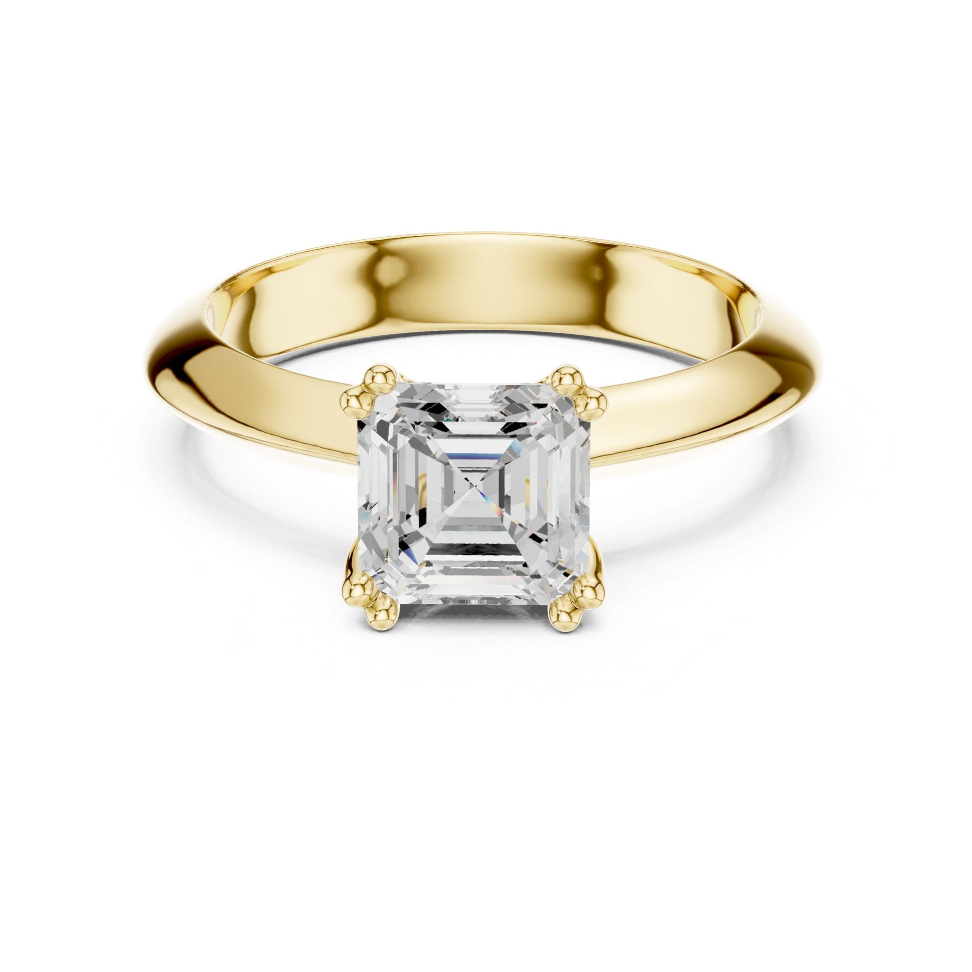 Emerald Lab Grown Diamond Solitaire Engagement Ring
