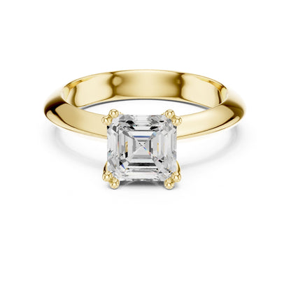 Emerald Lab Grown Diamond Solitaire Engagement Ring