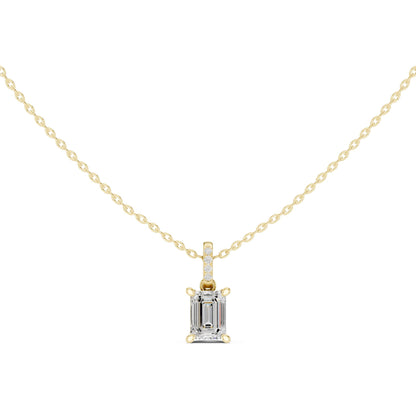 Emerald Lab Grown Diamond Pendant