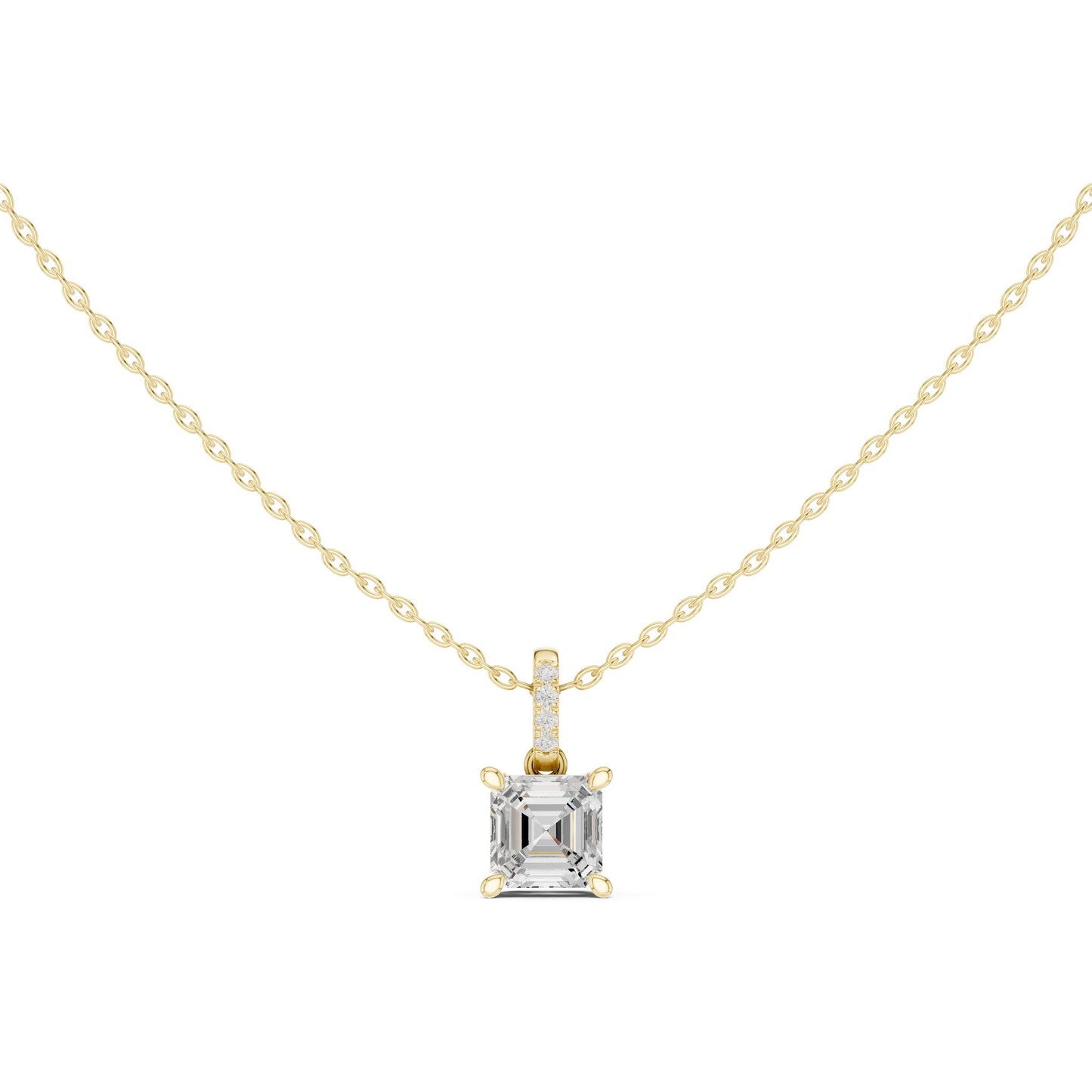 Emerald Lab Grown Diamond Pendant