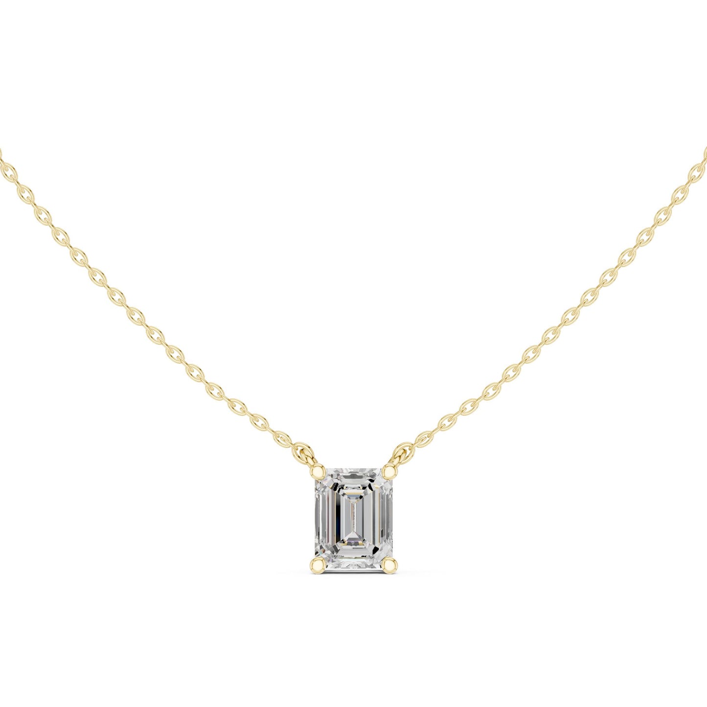 Emerald Lab Grown Diamond Pendant