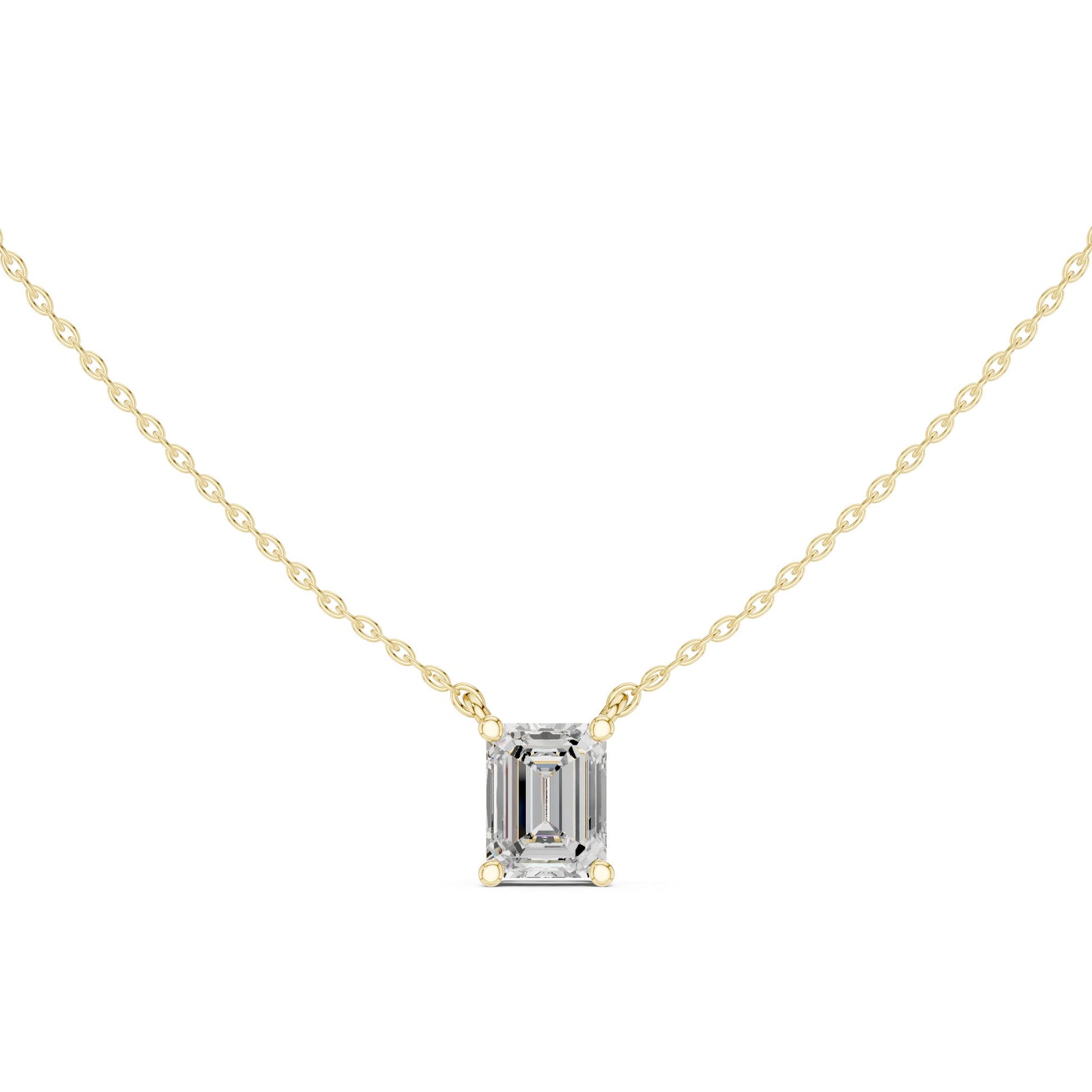 Emerald Lab Grown Diamond Pendant