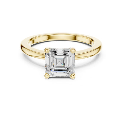 Emerald Lab Grown Diamond Solitaire Engagement Ring