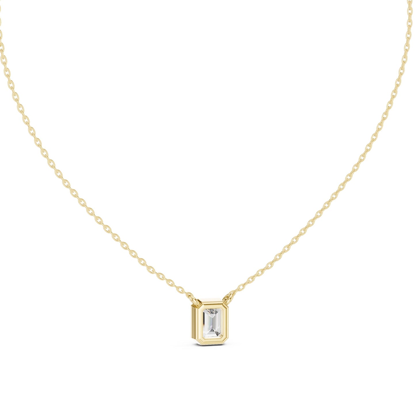 Emerald Lab Grown Diamond Pendant
