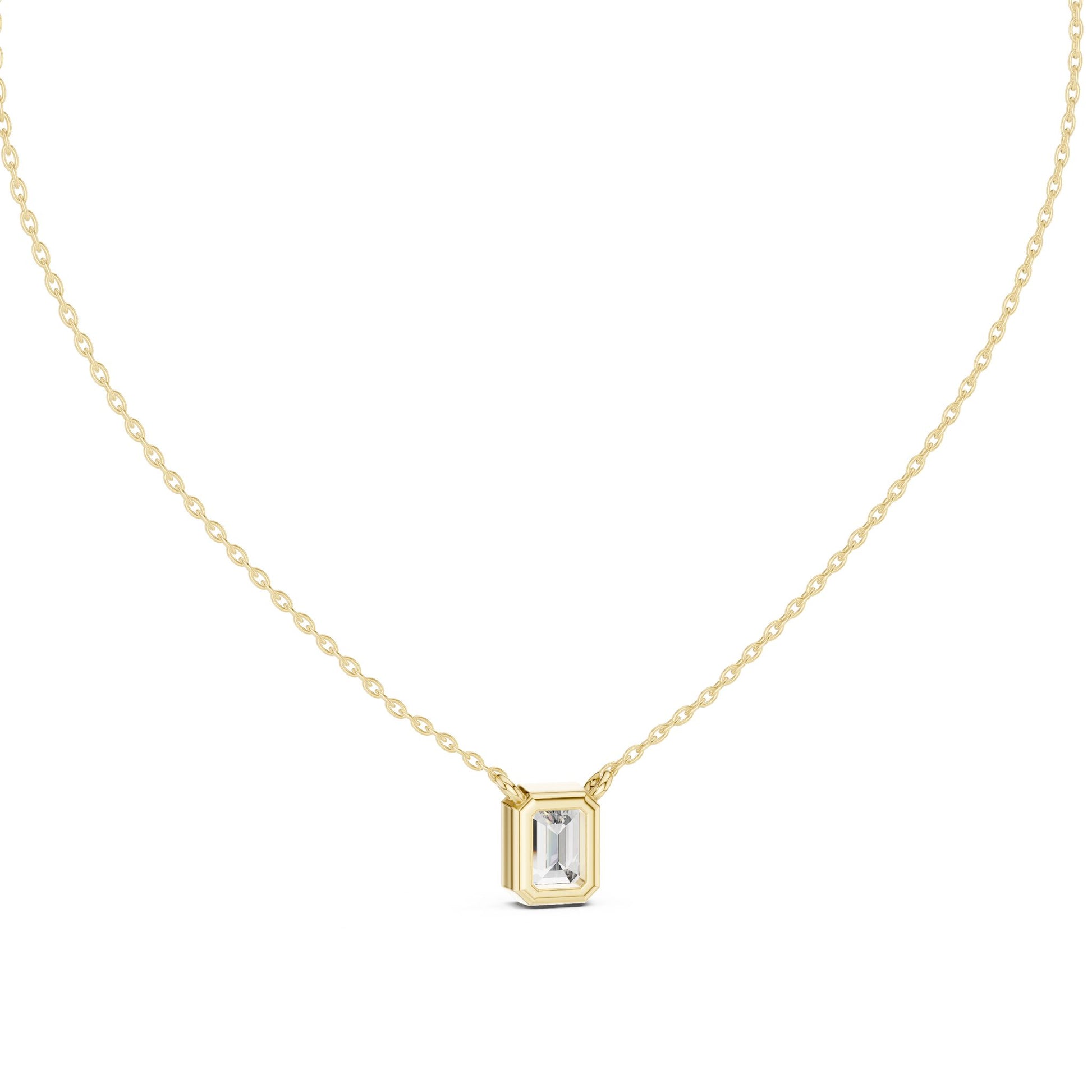 Emerald Lab Grown Diamond Pendant