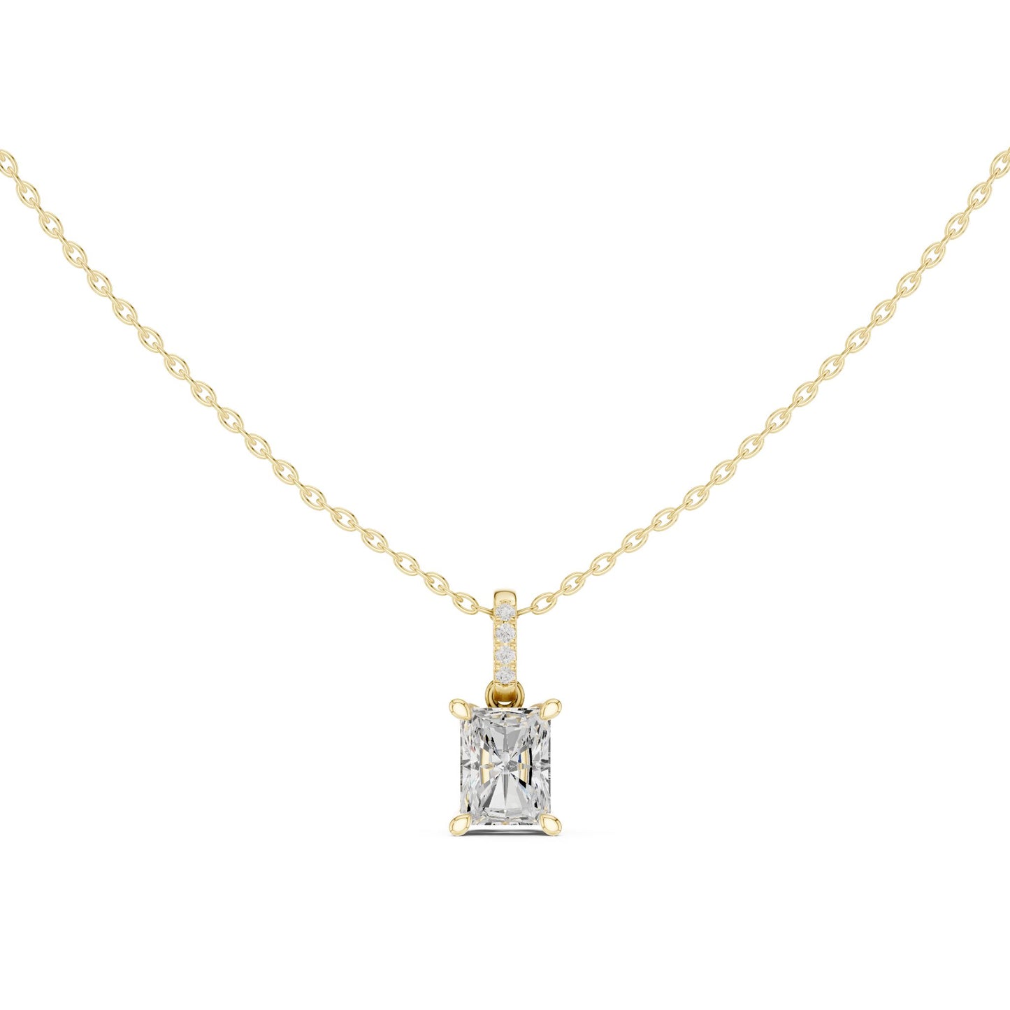 Emerald Lab Grown Diamond Pendant