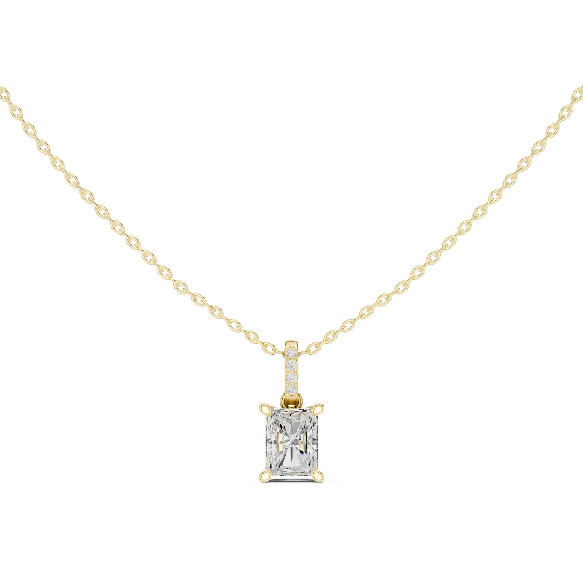 Emerald Lab Grown Diamond Pendant