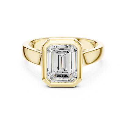 Emerald Lab Grown Diamond Solitaire Engagement Ring