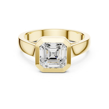 Emerald Lab Grown Diamond Solitaire Engagement Ring