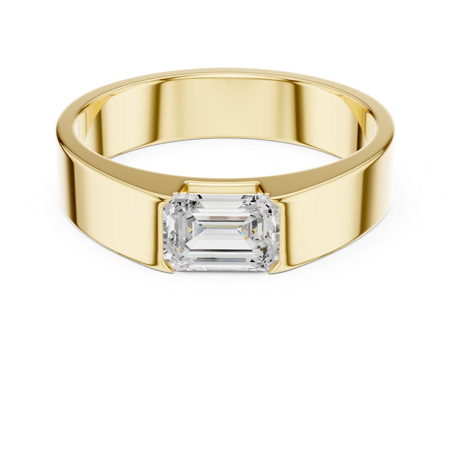 Men's Emerald Lab Grown Diamond Ring