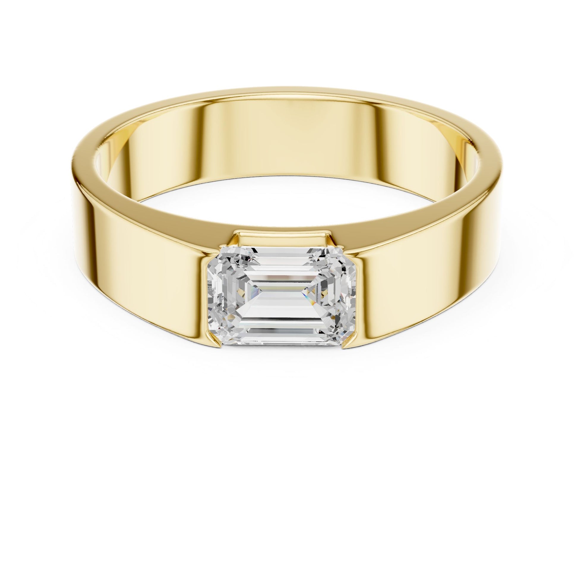 Men's Emerald Lab Grown Diamond Ring