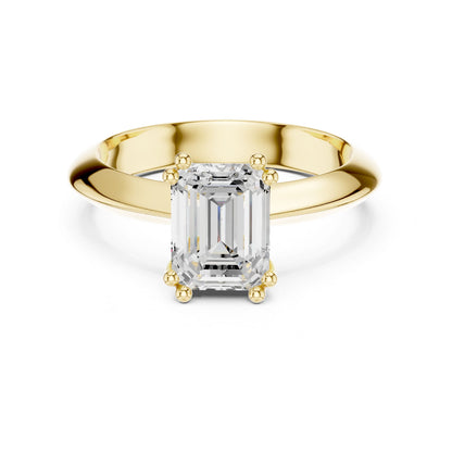 Emerald Lab Grown Diamond Solitaire Engagement Ring