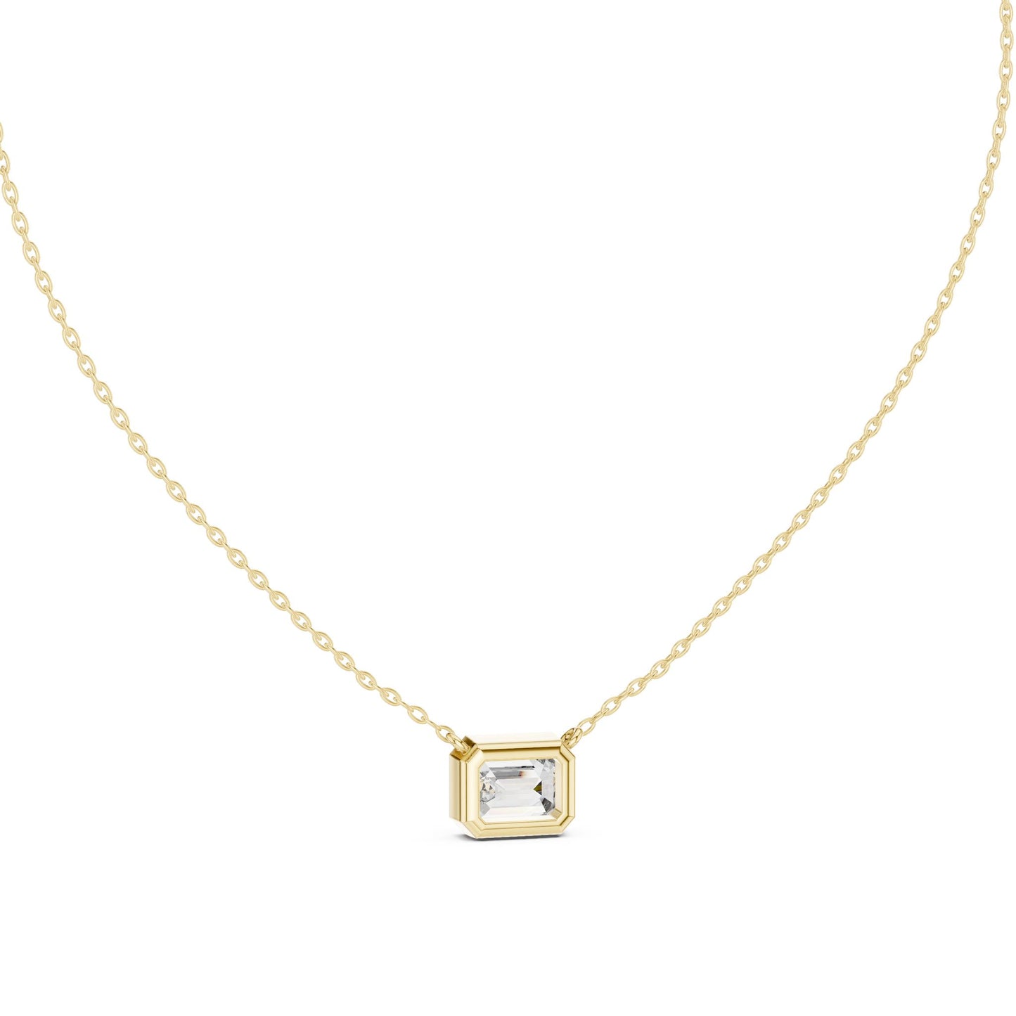 Emerald Lab Grown Diamond Pendant