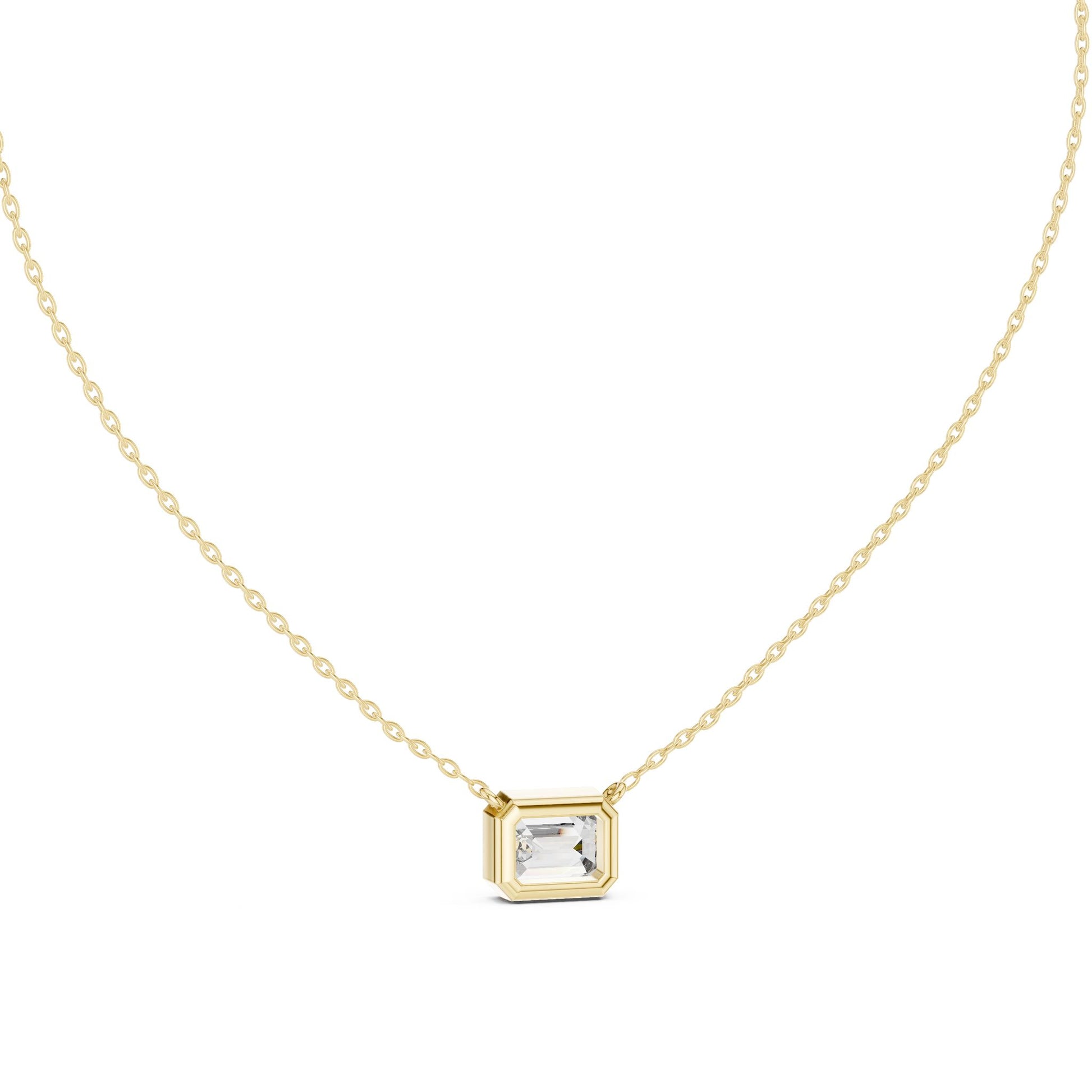 Emerald Lab Grown Diamond Pendant