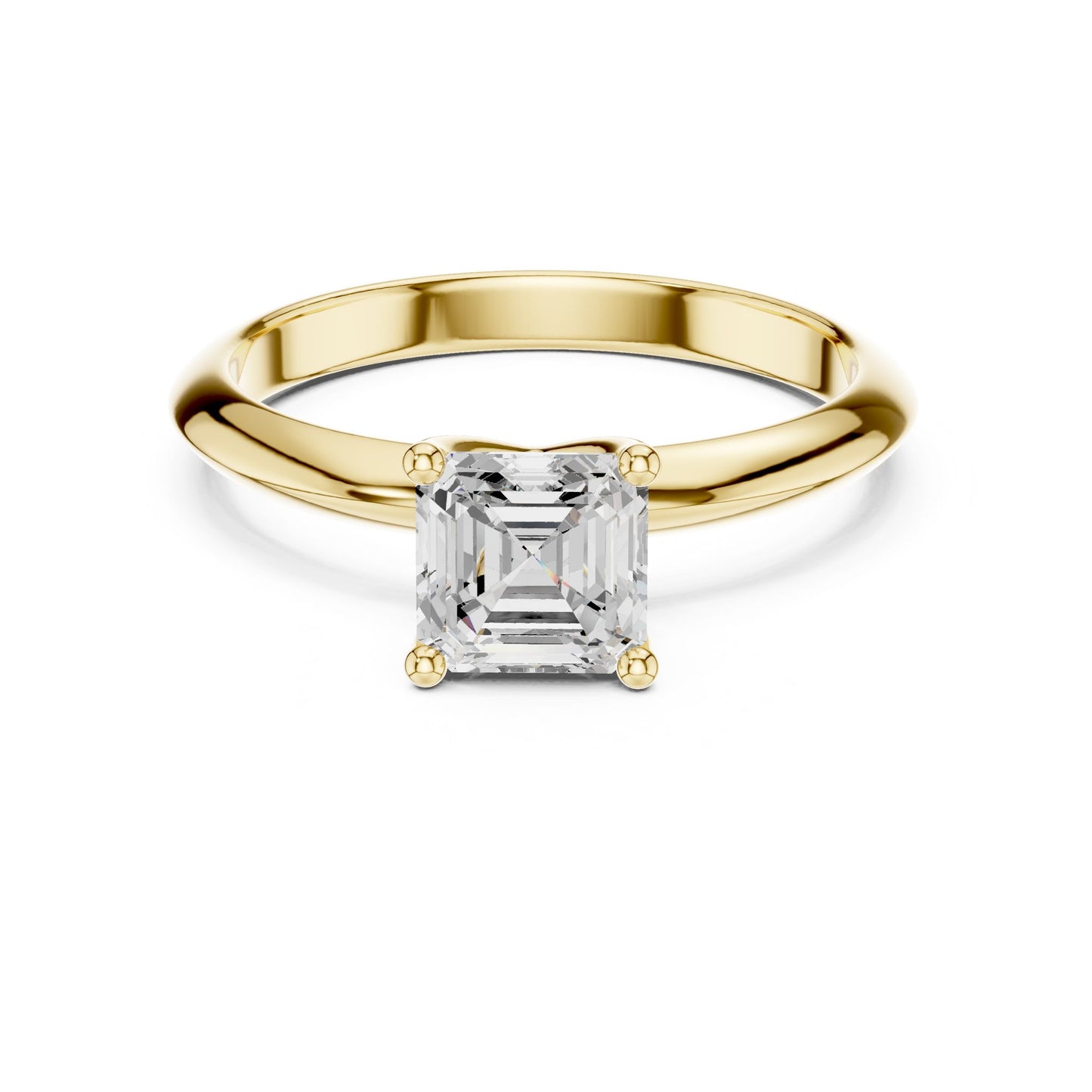Emerald Lab Grown Diamond Solitaire Engagement Ring