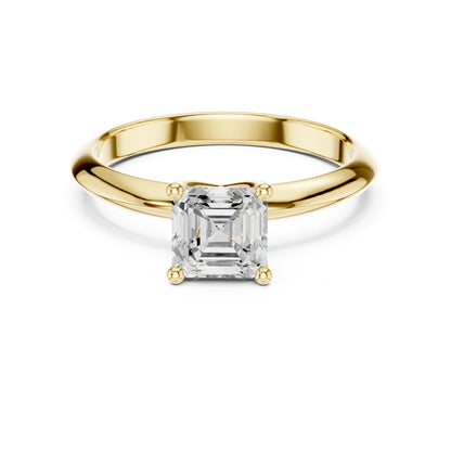 Emerald Lab Grown Diamond Solitaire Engagement Ring