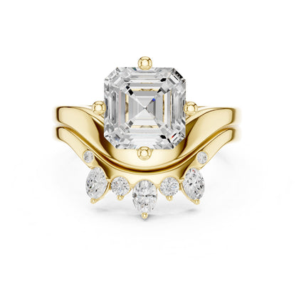 Emerald Lab Grown Diamond Solitaire Engagement Ring