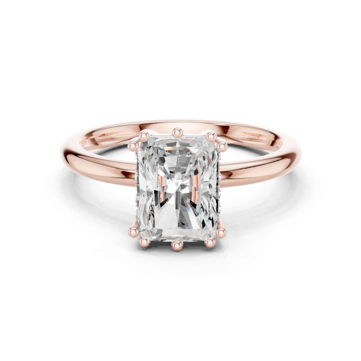 Emerald Lab Grown Diamond Solitaire Engagement Ring