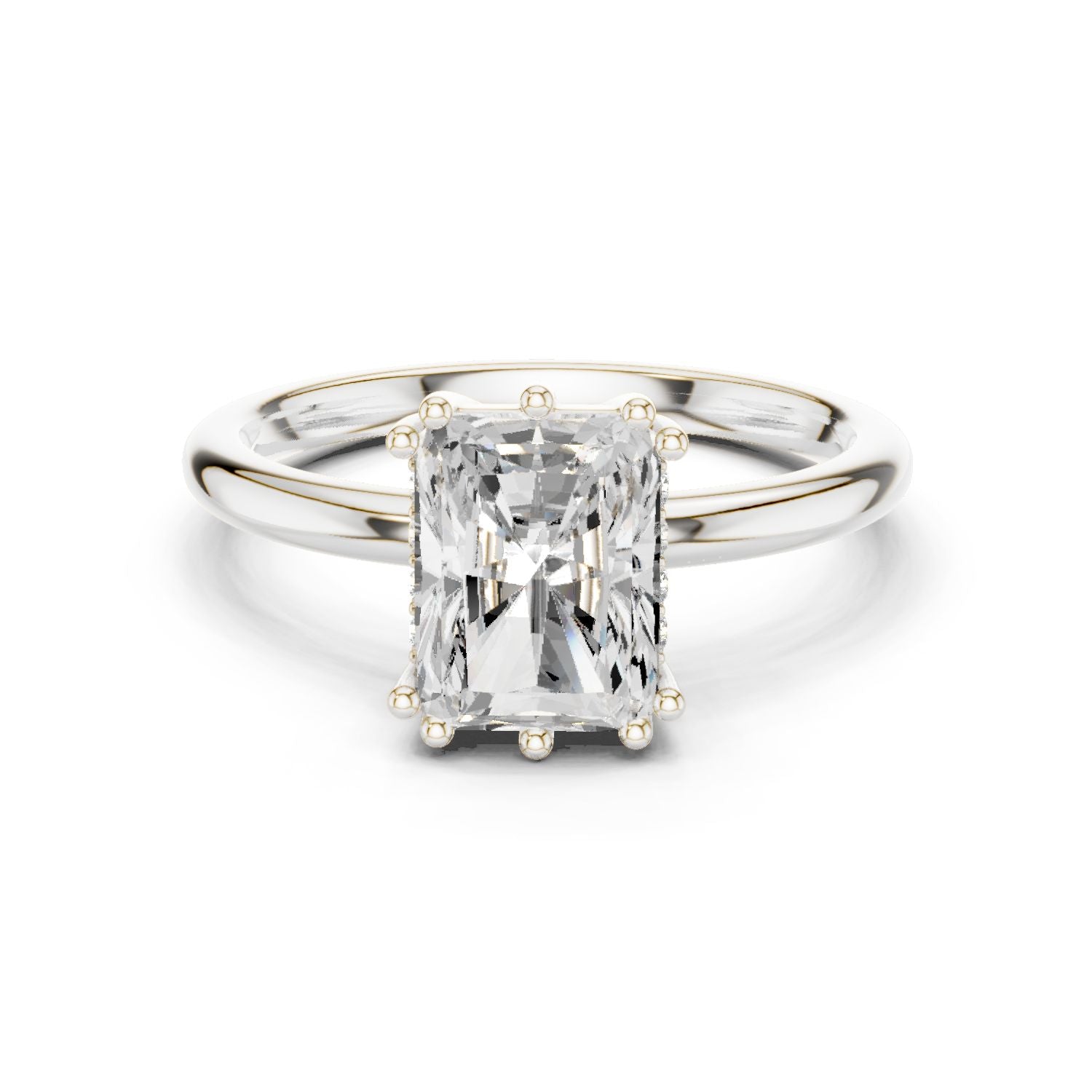 Emerald Lab Grown Diamond Solitaire Engagement Ring