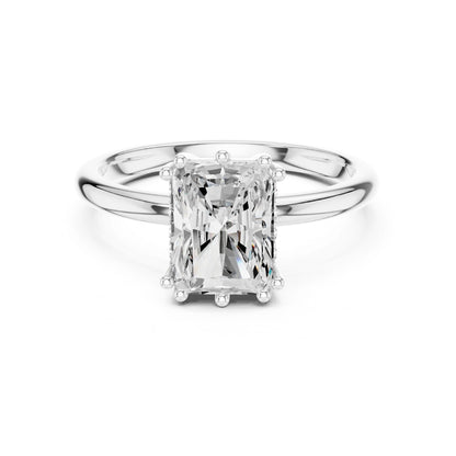 Emerald Lab Grown Diamond Solitaire Engagement Ring