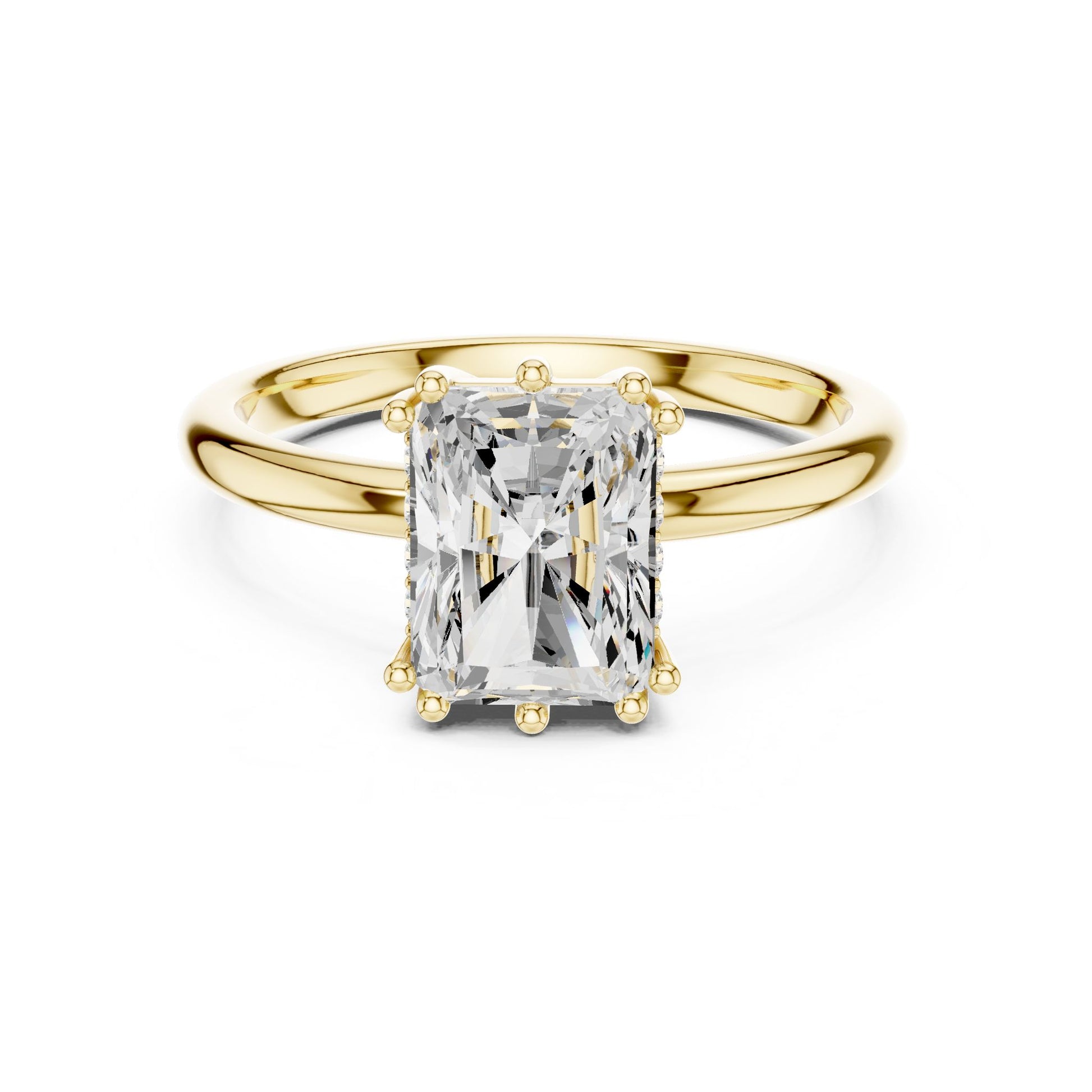 Emerald Lab Grown Diamond Solitaire Engagement Ring
