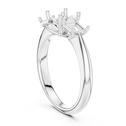Emerald Lab Grown Diamond Three-Stone Engagement Ring