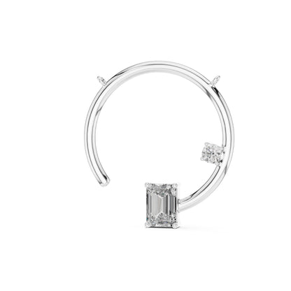Emerald Lab Grown Diamond Three-Stone Pendant