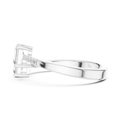 Emerald Lab Grown Diamond Three-Stone Engagement Ring
