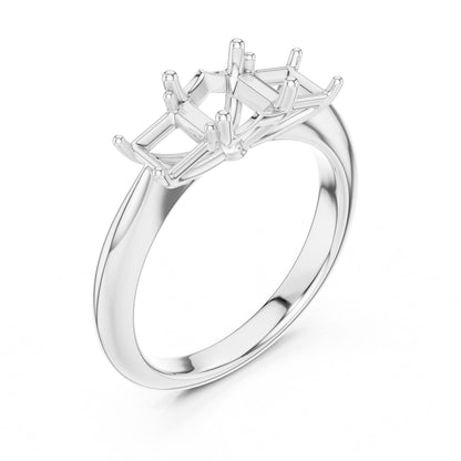 Emerald Lab Grown Diamond Three-Stone Engagement Ring
