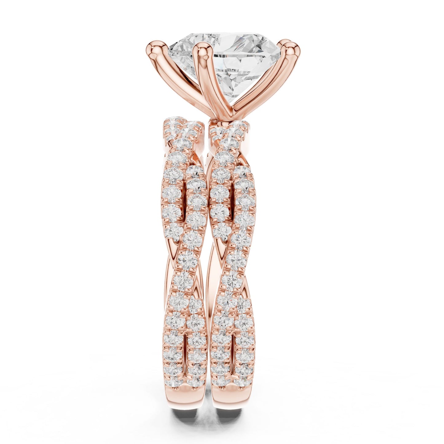 Heart Lab Grown Diamond Bypass Engagement Ring