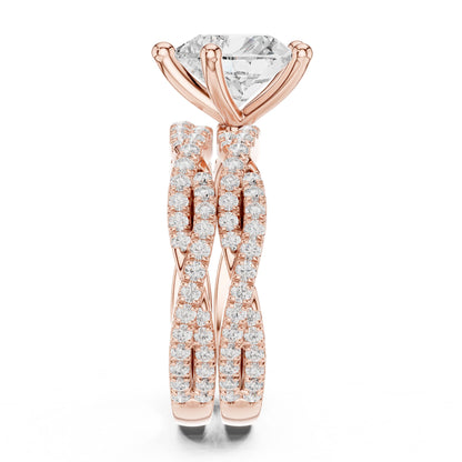 Heart Lab Grown Diamond Bypass Engagement Ring