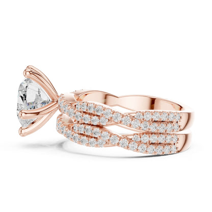 Heart Lab Grown Diamond Bypass Engagement Ring