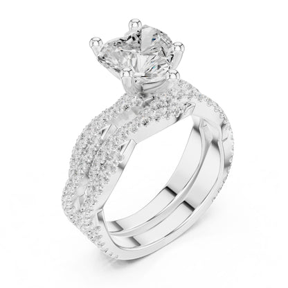 Heart Lab Grown Diamond Bypass Engagement Ring