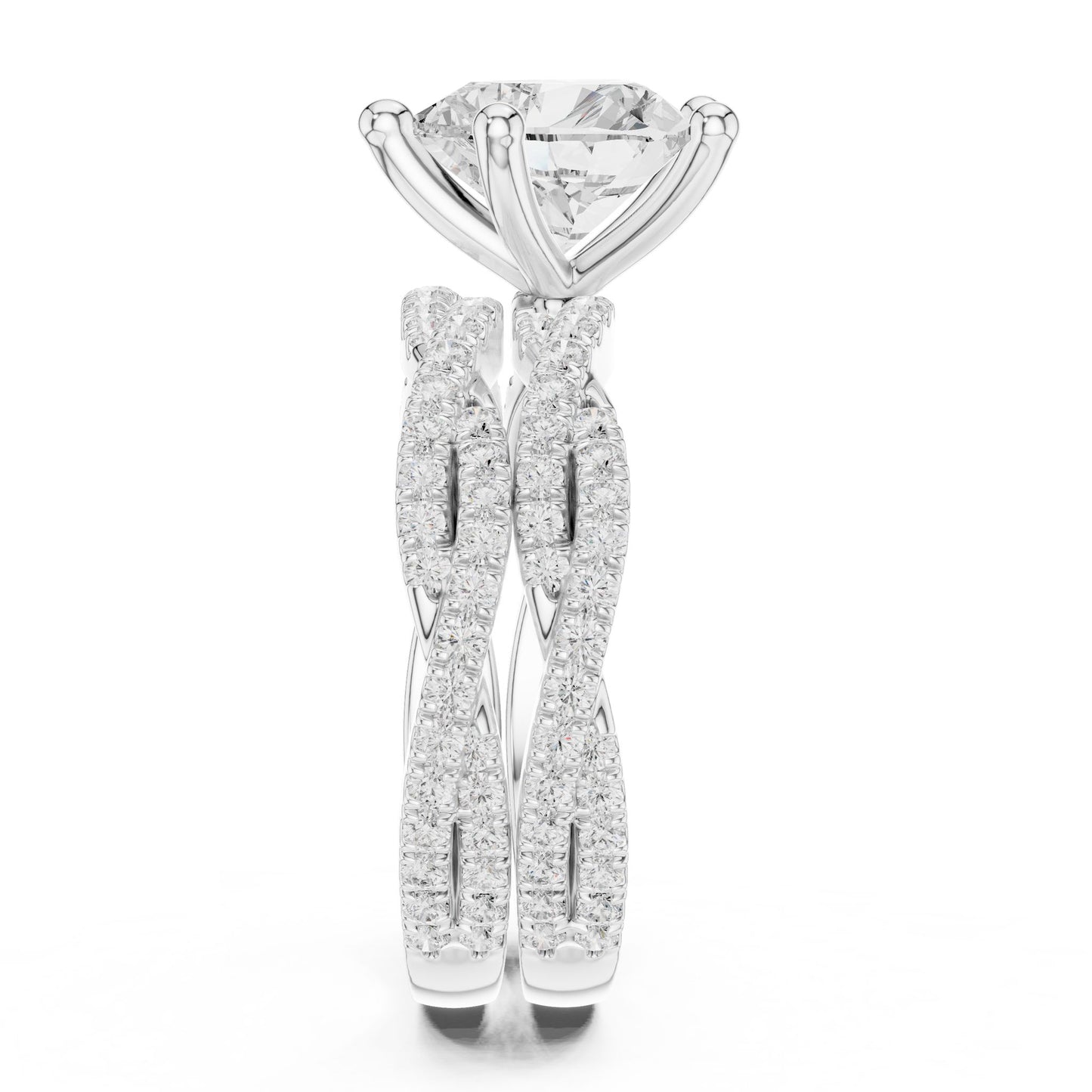 Heart Lab Grown Diamond Bypass Engagement Ring