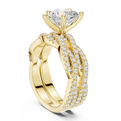 Heart Lab Grown Diamond Bypass Engagement Ring