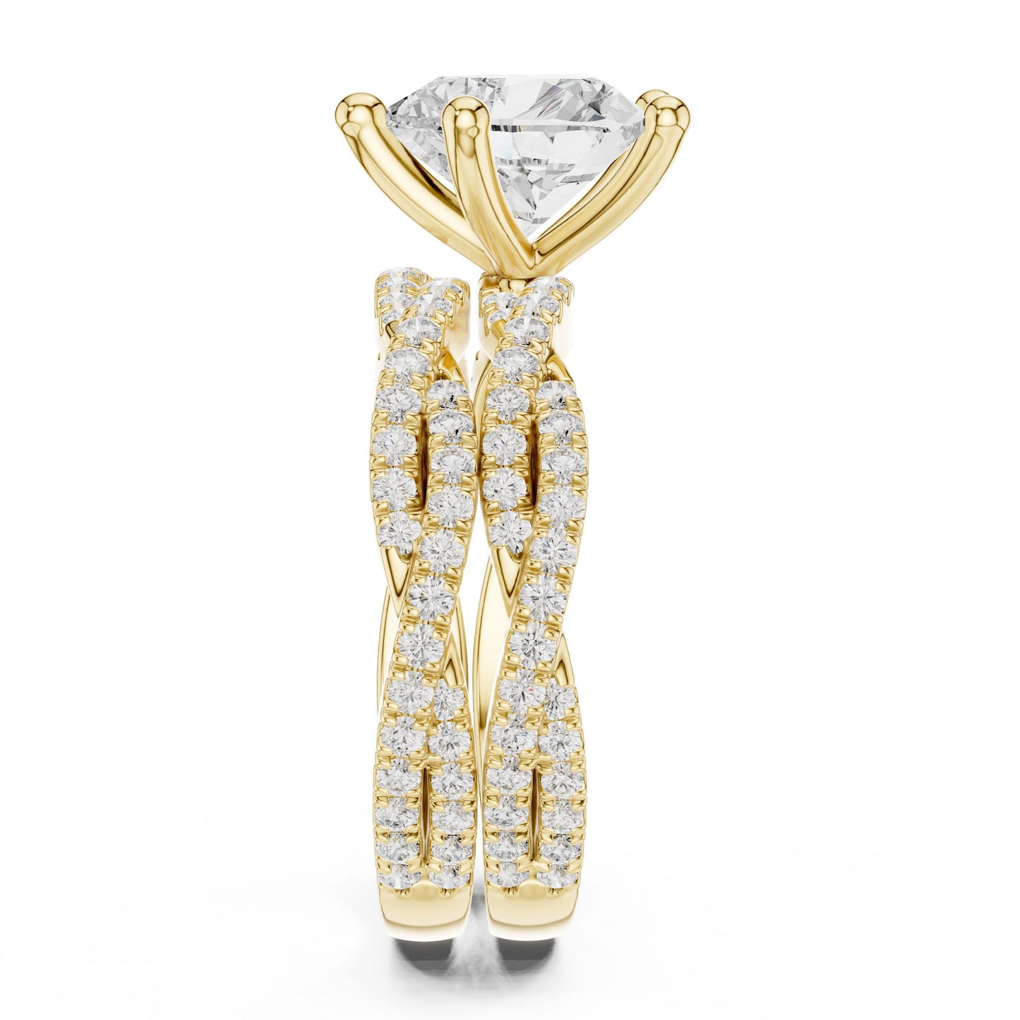 Heart Lab Grown Diamond Bypass Engagement Ring