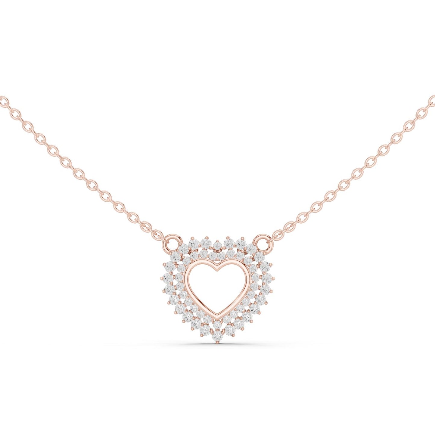 Heart Lab Grown Diamond Halo Pendant